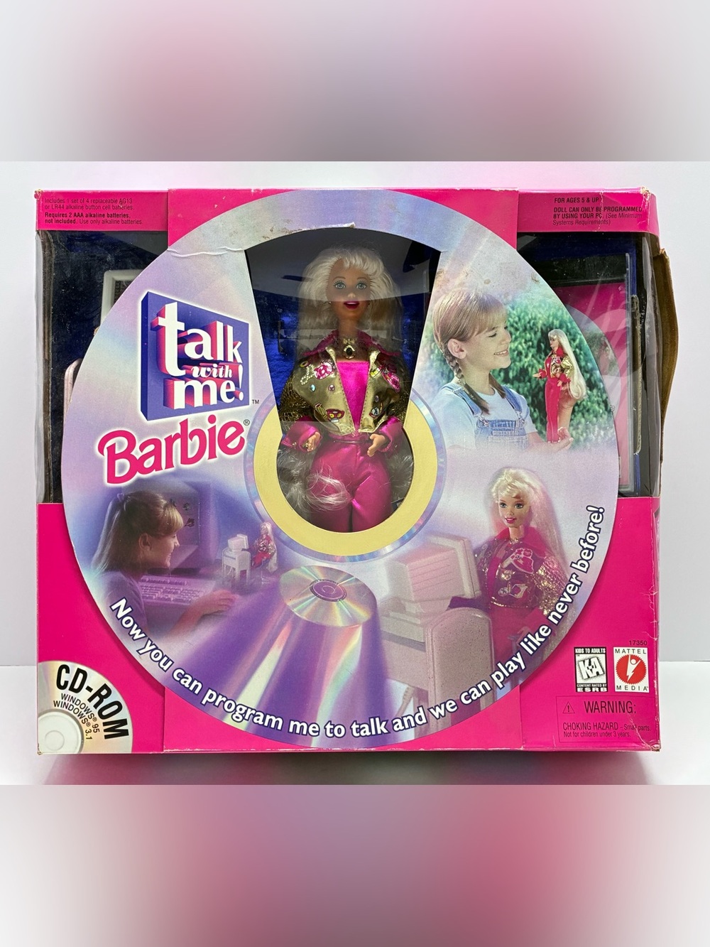 Mattel‎ Talk With Me Barbie Doll 17350 Vintage 1997 Programmable CD-ROM NIB